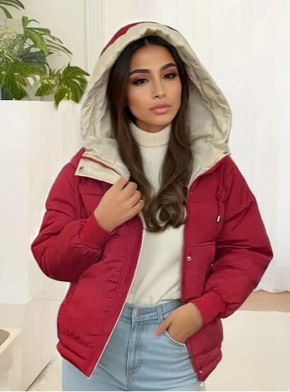 Warm Women's Hooded Fleece Coat