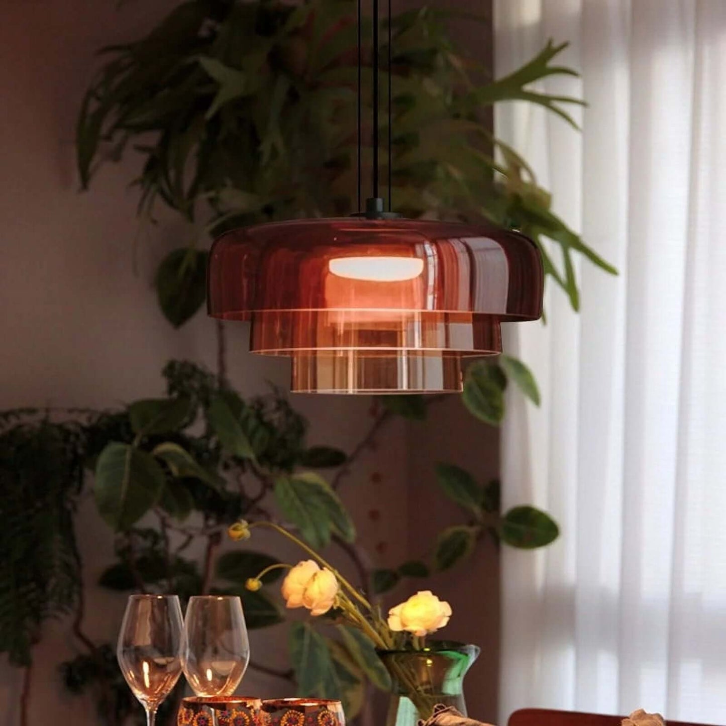 Elegant Clear Hanging Light Fixture