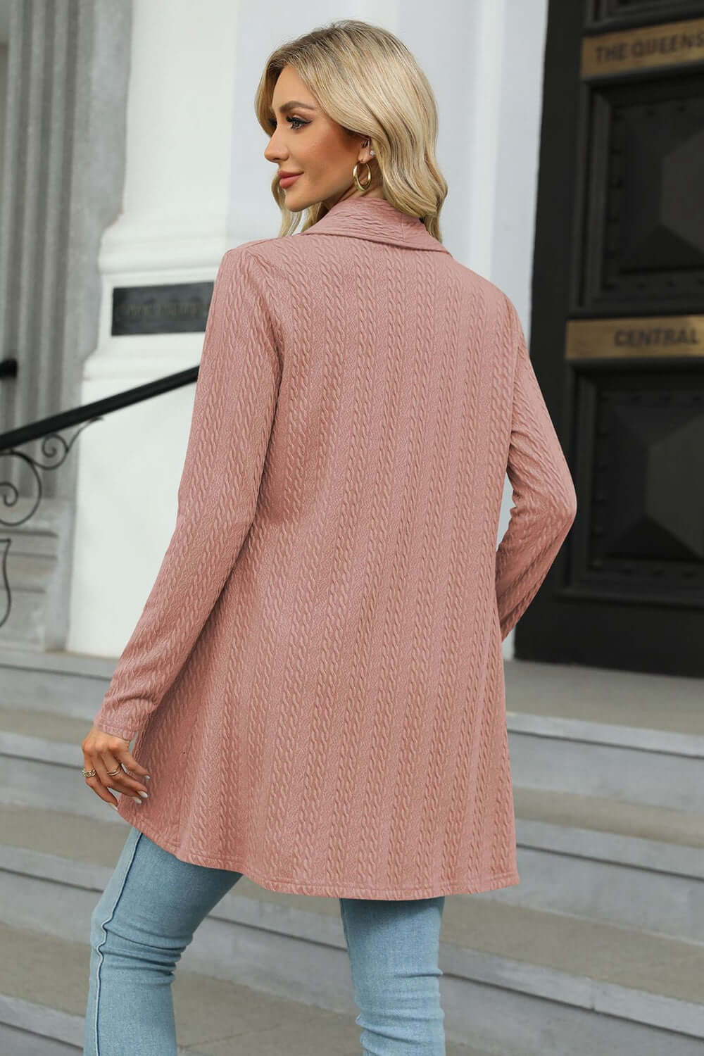 Relaxed Fit Oversized Open Front Cardigan