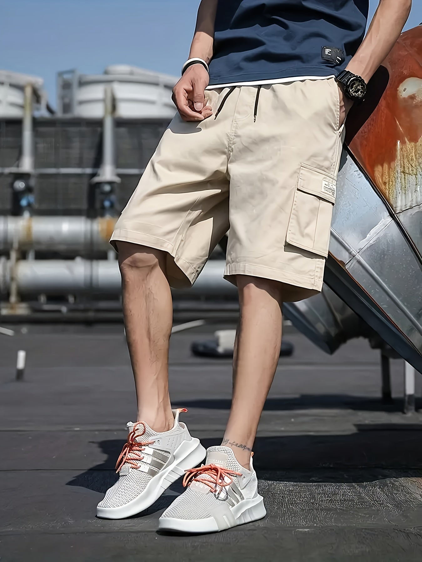 Relaxed Fit Utility Cargo Shorts
