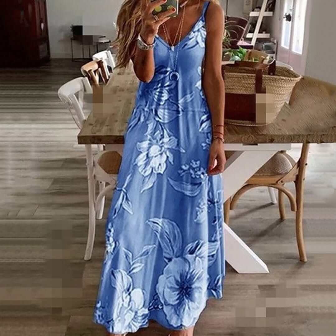 Summer Floral Sundress - Relaxed Fit - Luxivelle