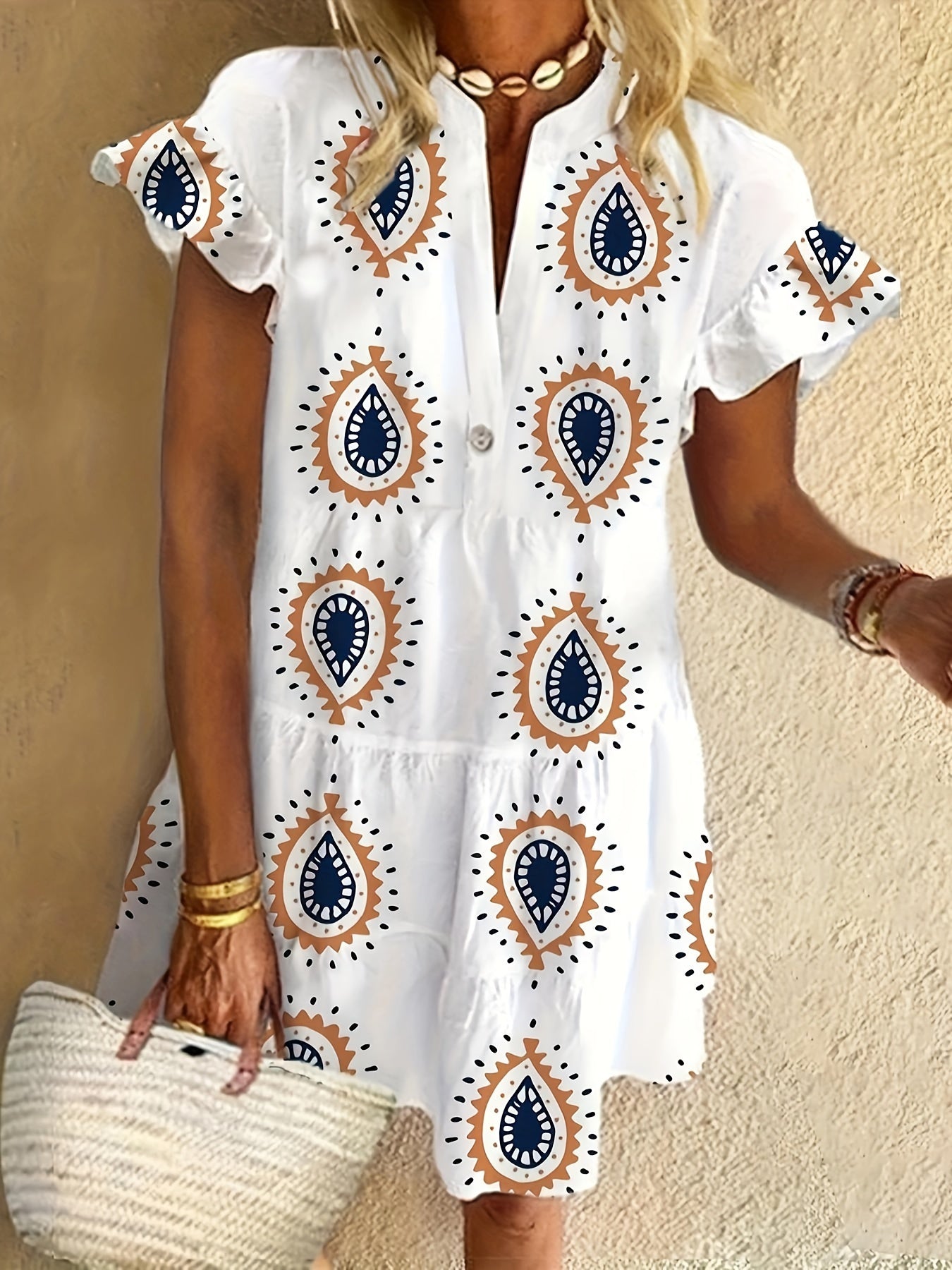 Chic Bohemian Flowy Skirt Dress