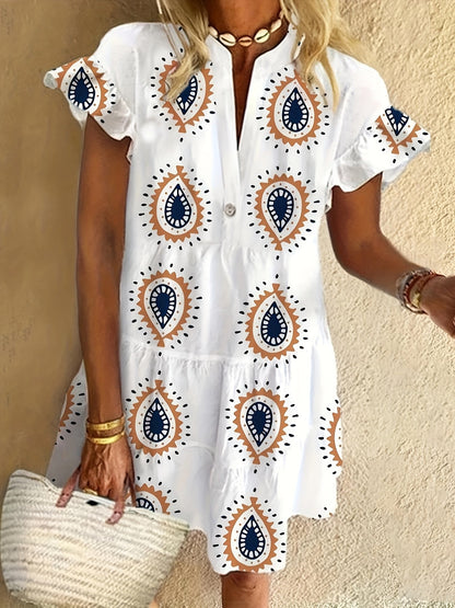 Chic Bohemian Flowy Skirt Dress