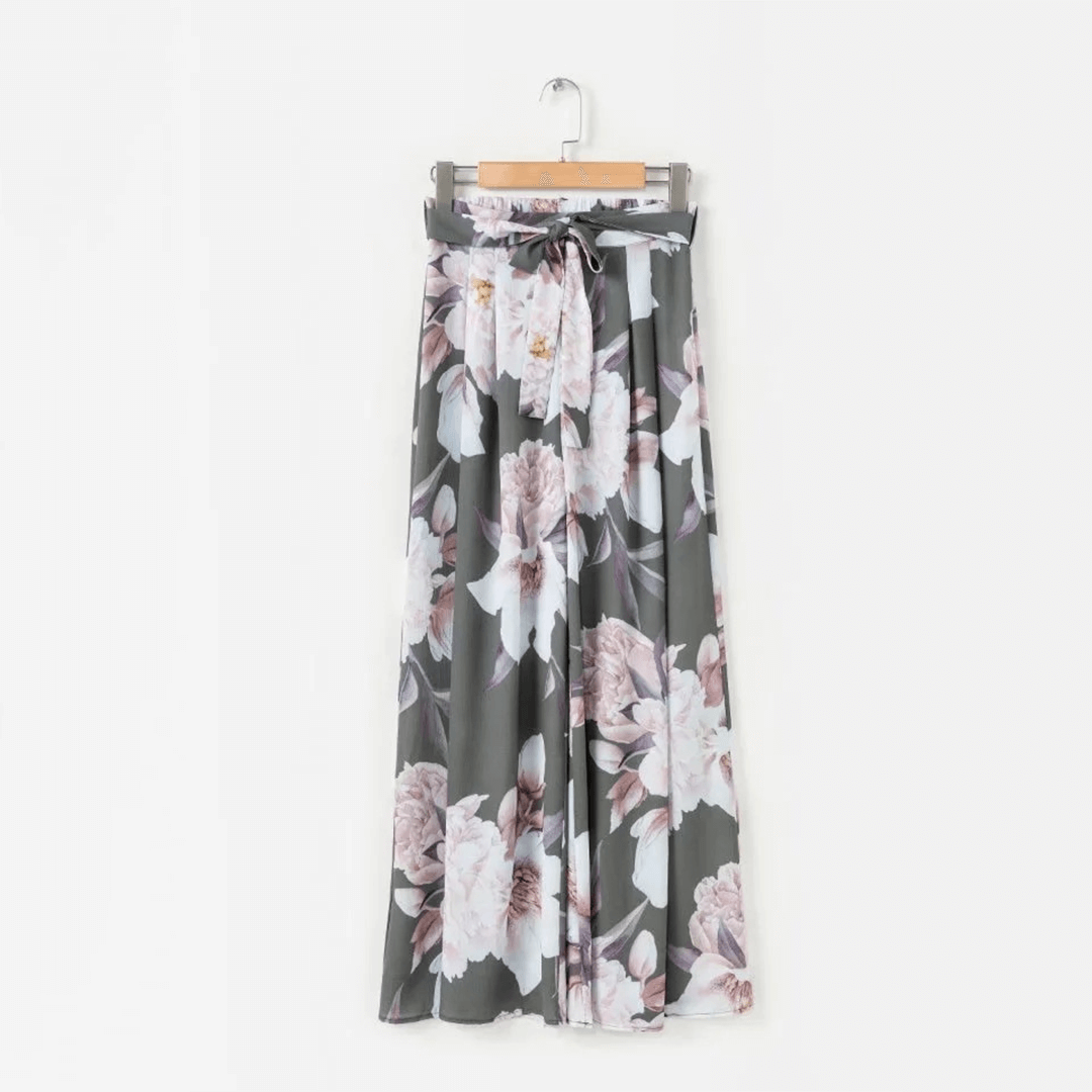 Ladies Elegant Floral Pattern Pants