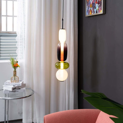 Vibrant Glass Drop Ceiling Light