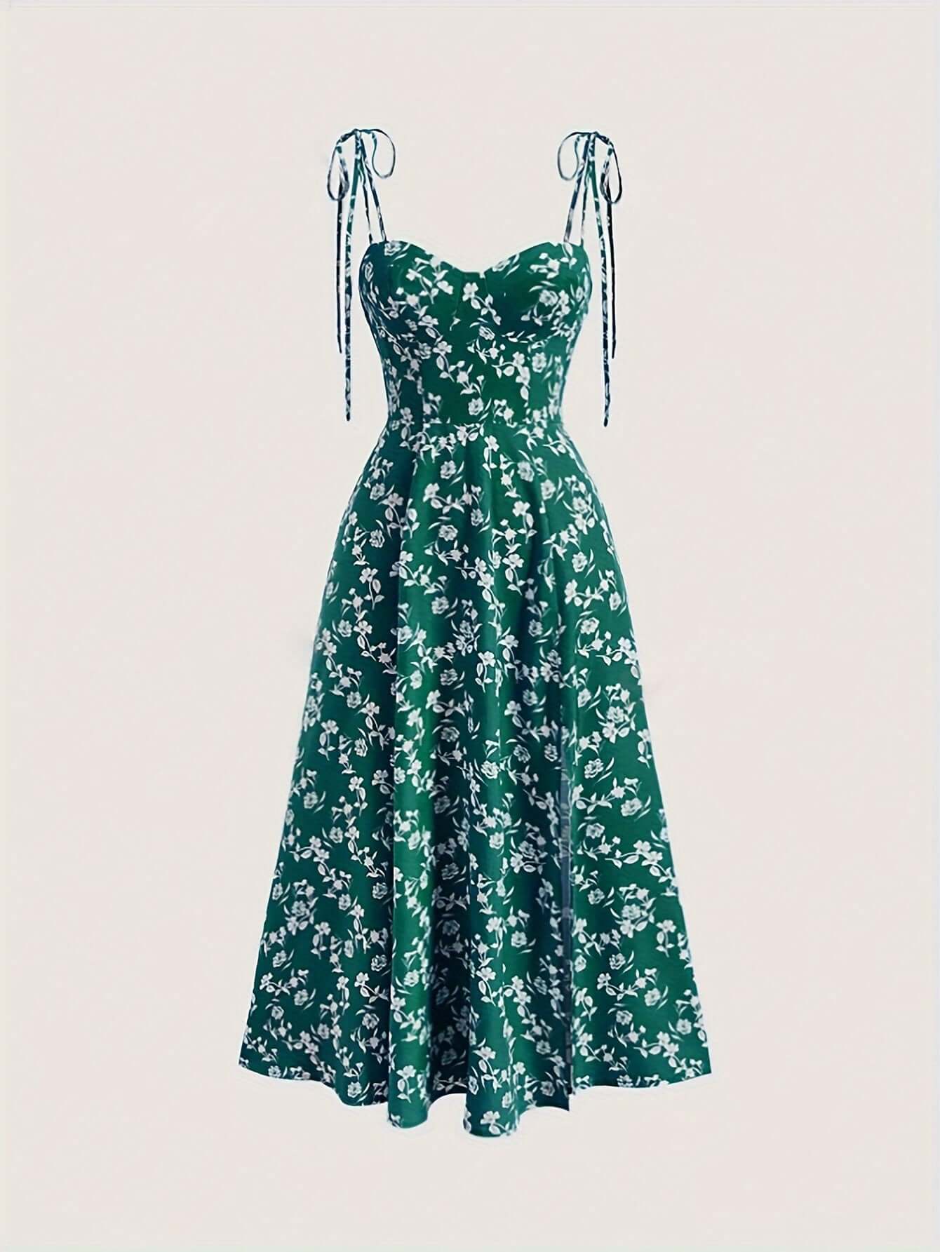 Pretty Floral Summer Dress with Adjustable Straps