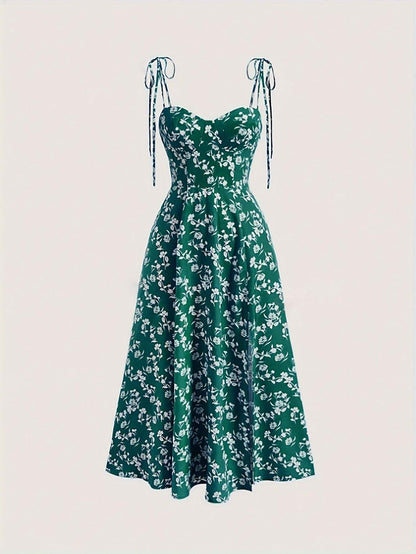 Pretty Floral Summer Dress with Adjustable Straps