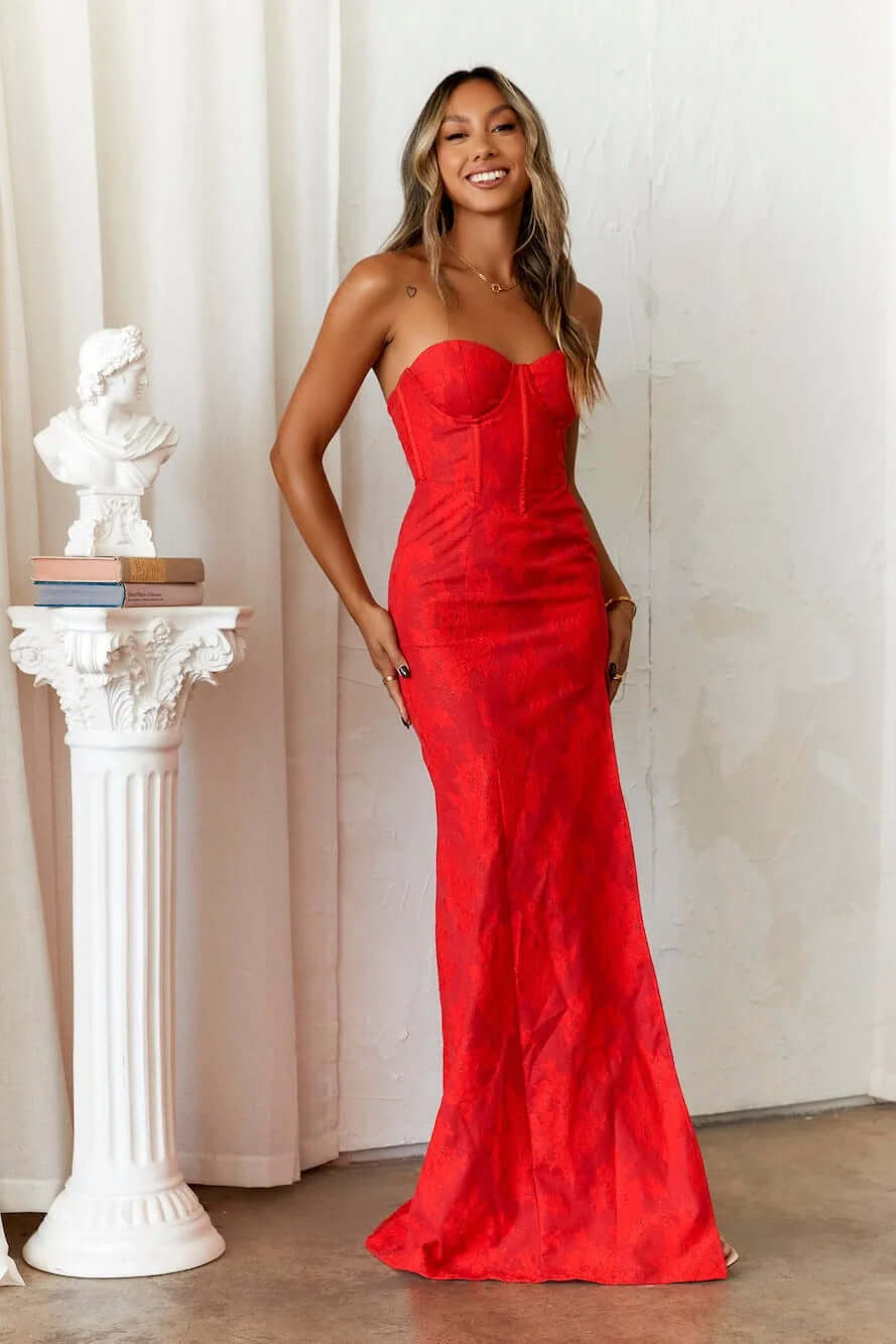Sleeveless Lace Prom Gown with High Split