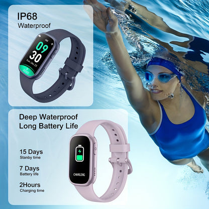 Waterproof Fitness Smartwatch - Long Lasting Activity Tracker