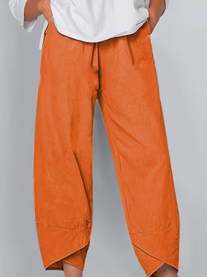 Ladies' High-Waisted Loose Fit Pants - Luxivelle