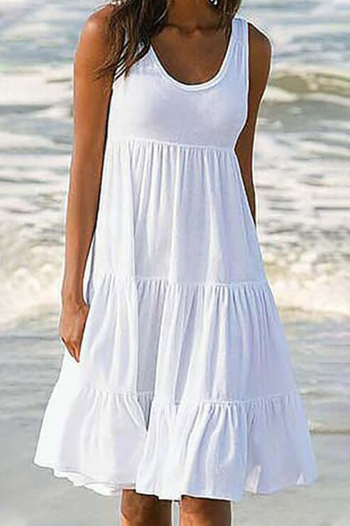 Ladies' Ruffled Layered Party Dress - Luxivelle