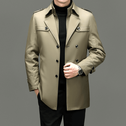 Classic Waterproof Long Coat for Men