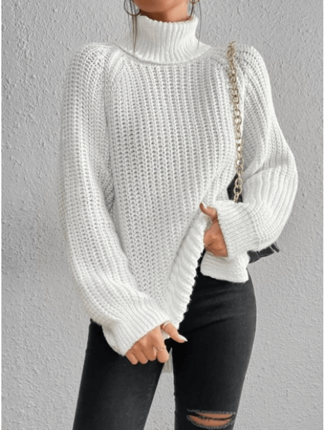 Ladies' Crew Neck Textured Knit Sweater