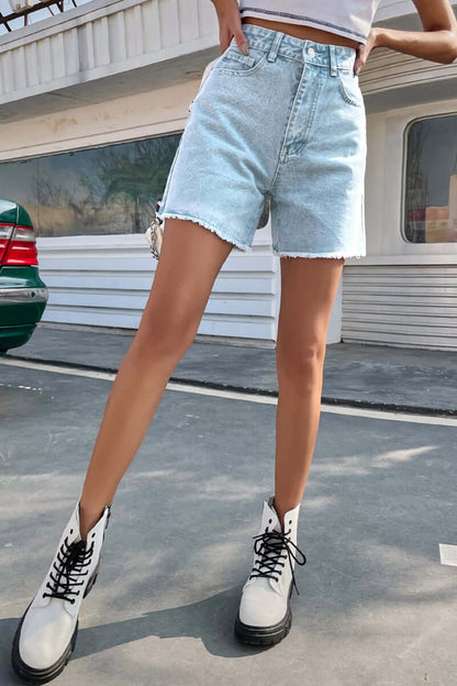 Classic Dark Blue Jean Shorts
