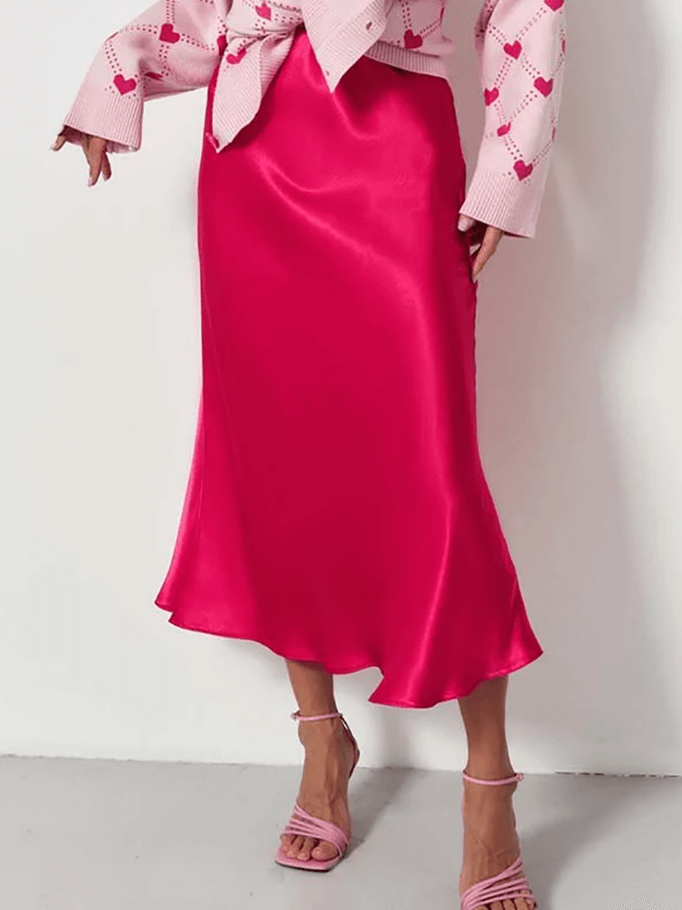 Luxurious Mid Length Flared Skirt