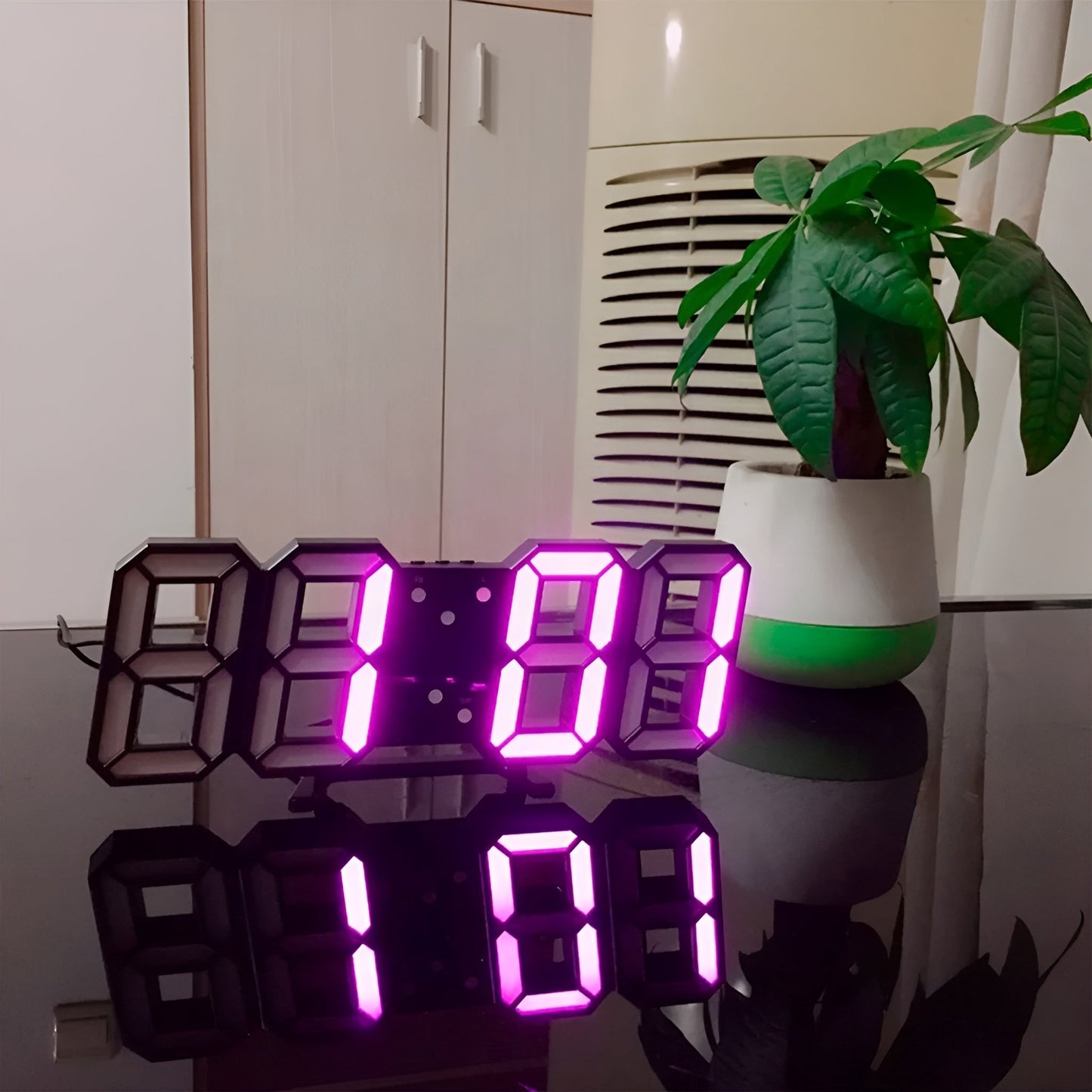 Smart 3D LED Digital Wall Clock with Alarm