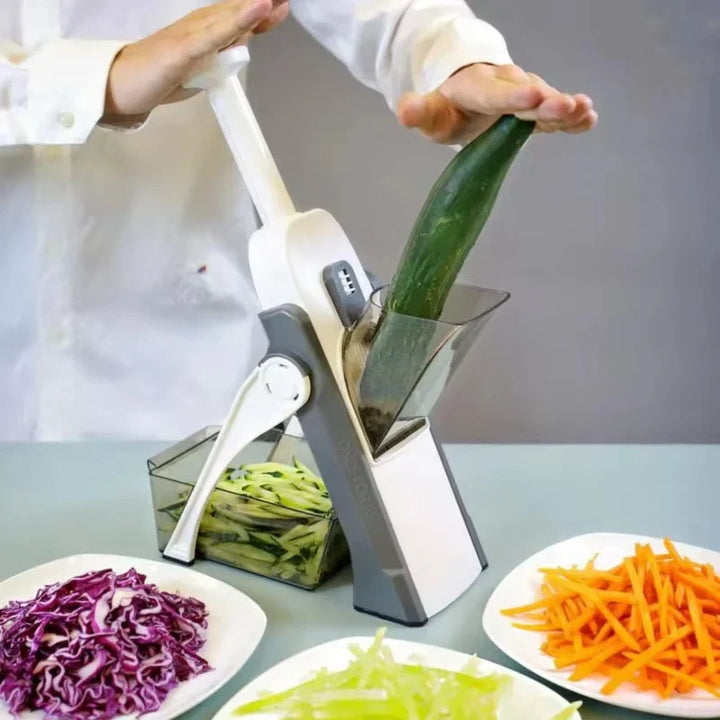 Easy 5-in-1 Veggie Chopper with Replaceable Blades - Luxivelle