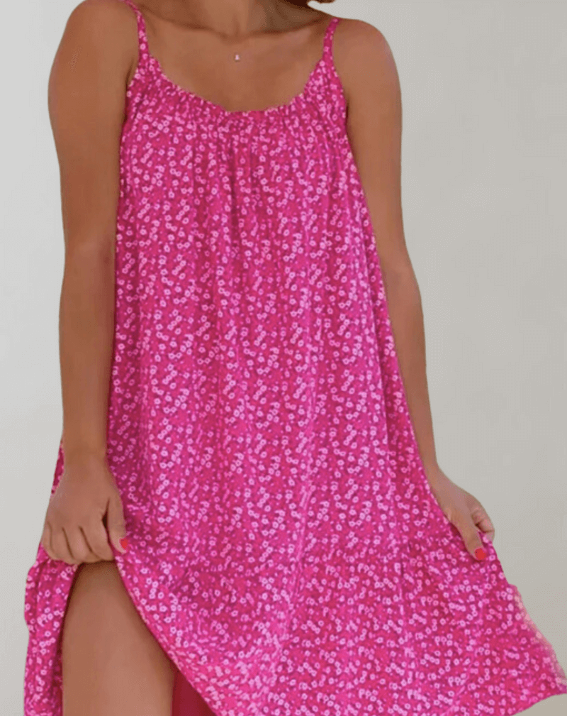 Vibrant Garden Party Midi Dress - Luxivelle