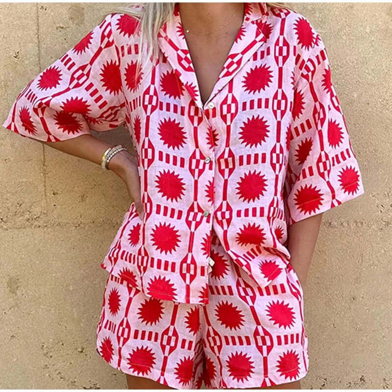 Trendy Graphic Matching Outfit Set