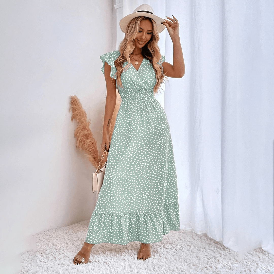 Beautiful Spotted Floor Length Dress