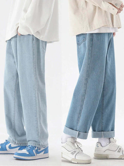 Comfortable Men's Straight Leg Casual Jeans