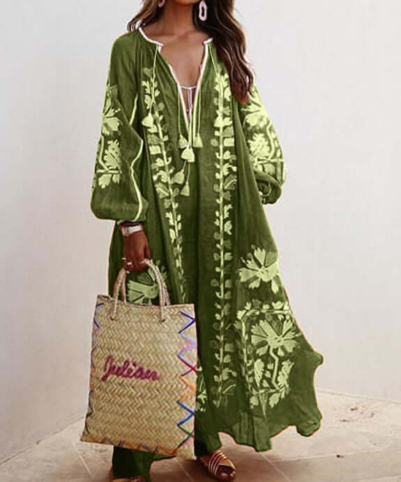 Large Floral Retro Style Dress