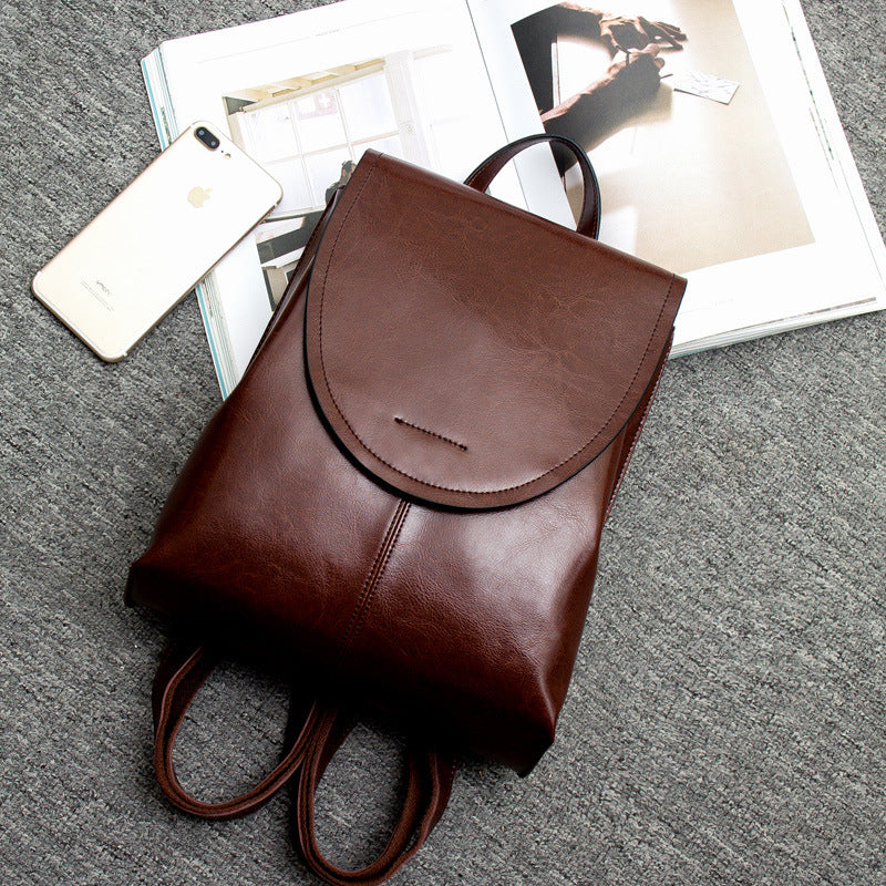 Fashionable Leather Rucksack for Women