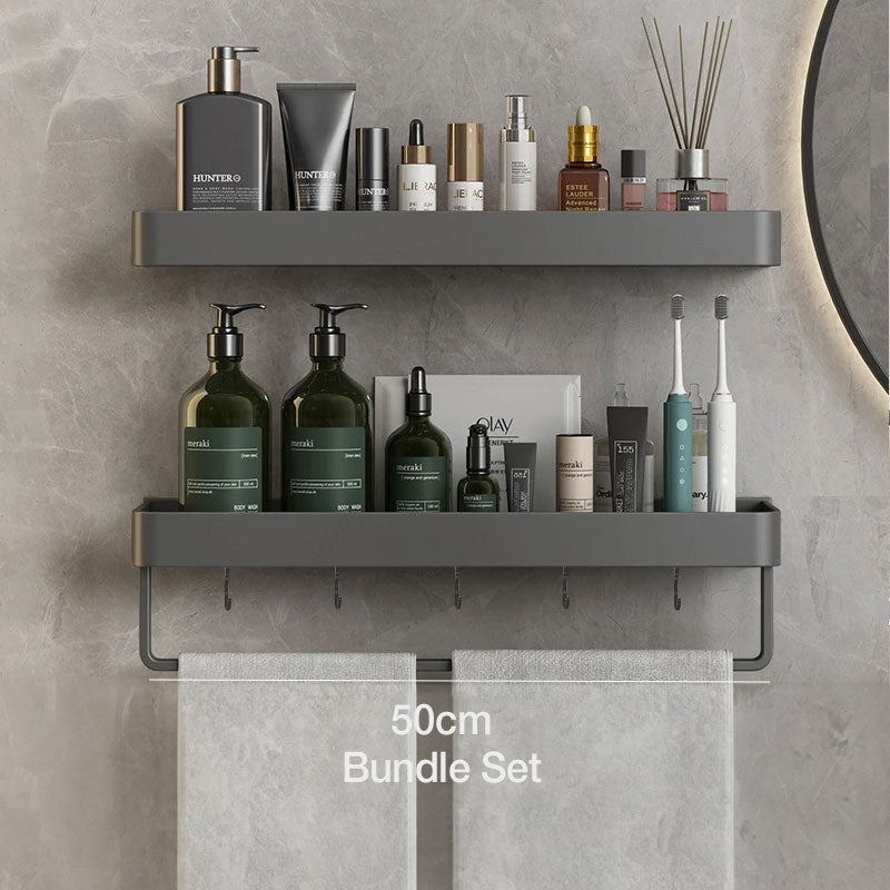Contemporary White Bathroom Shelf