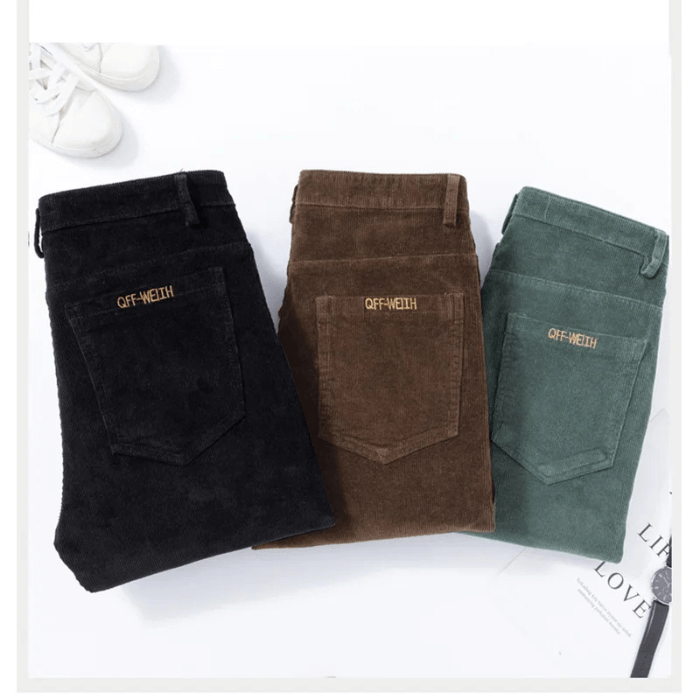 Warm Insulated Corduroy Snow Pants