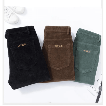 Warm Insulated Corduroy Snow Pants