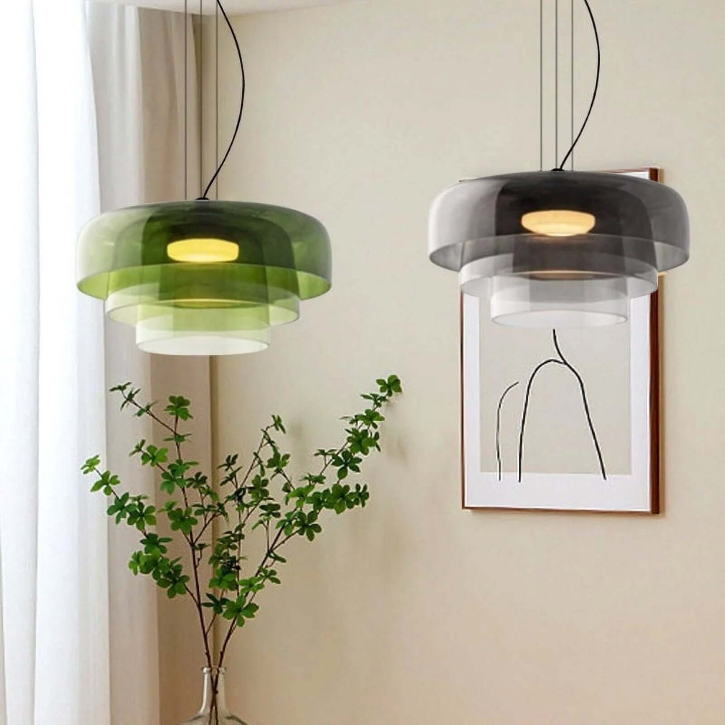 Elegant Clear Hanging Light Fixture