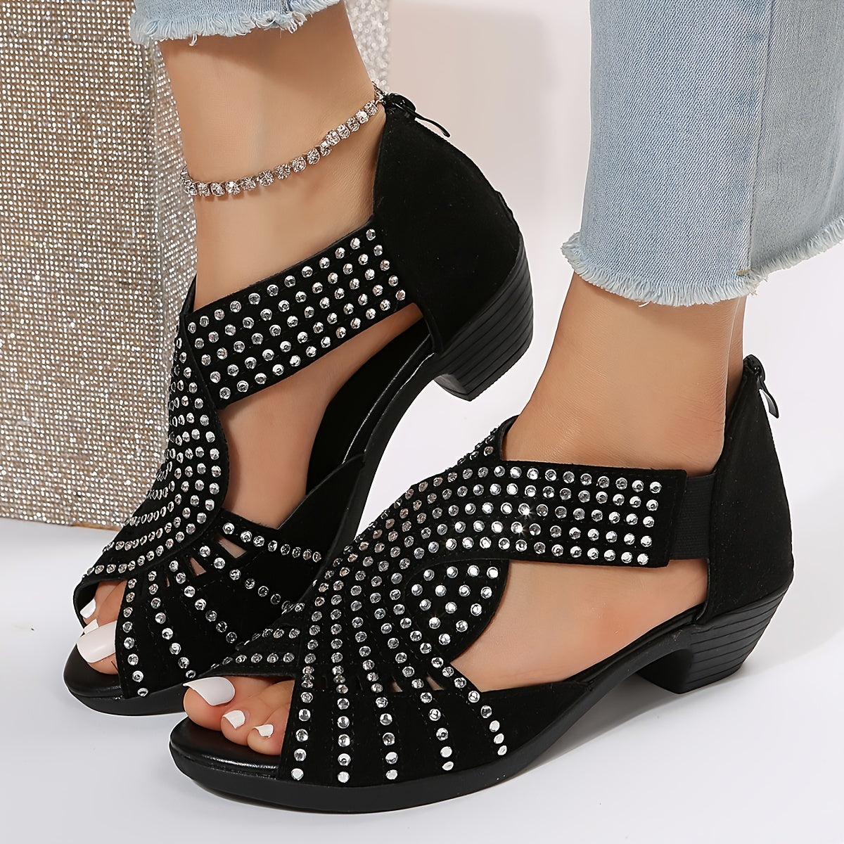 Glittery Cushion Flip Flop Sandals