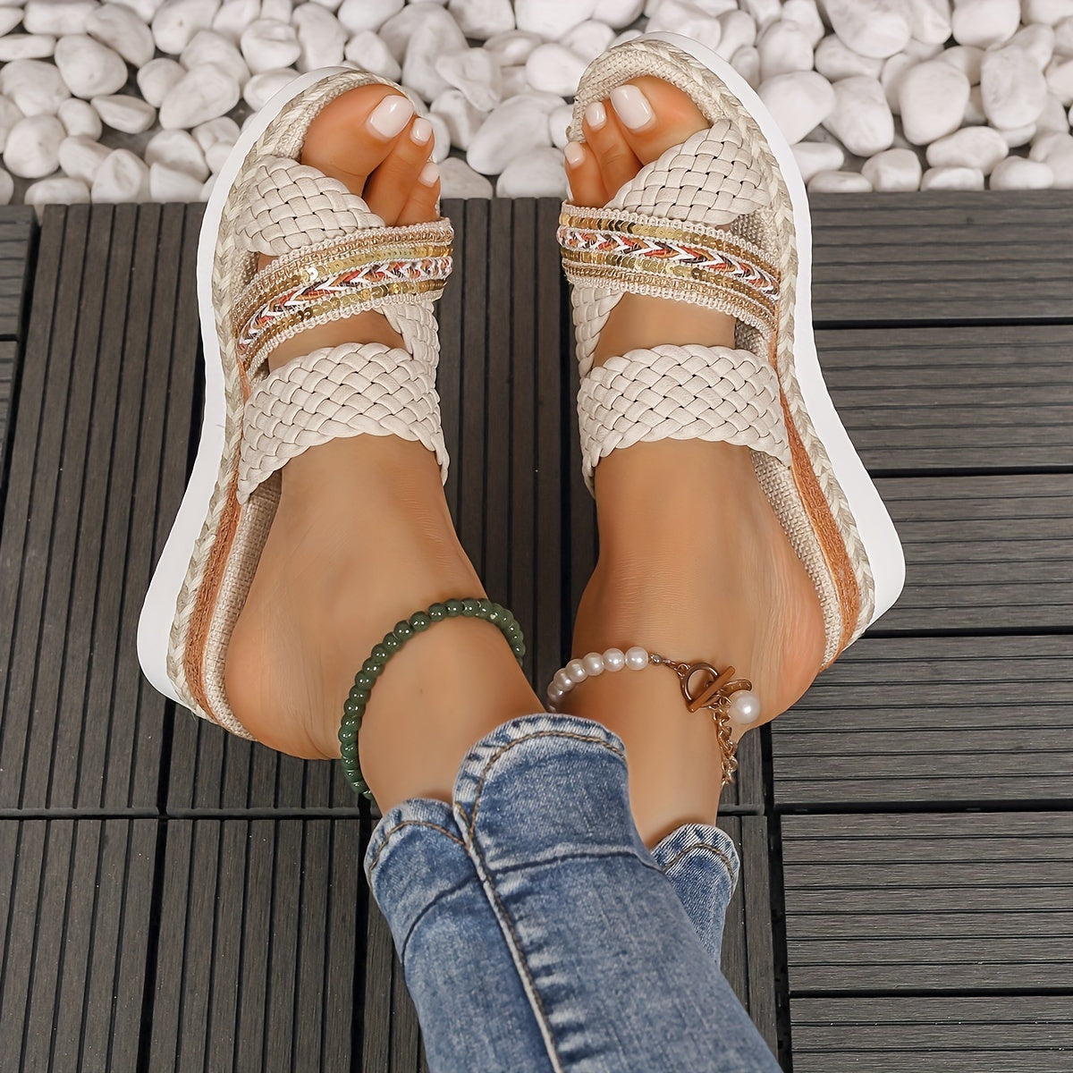 Trendy Braided Flat Sandals