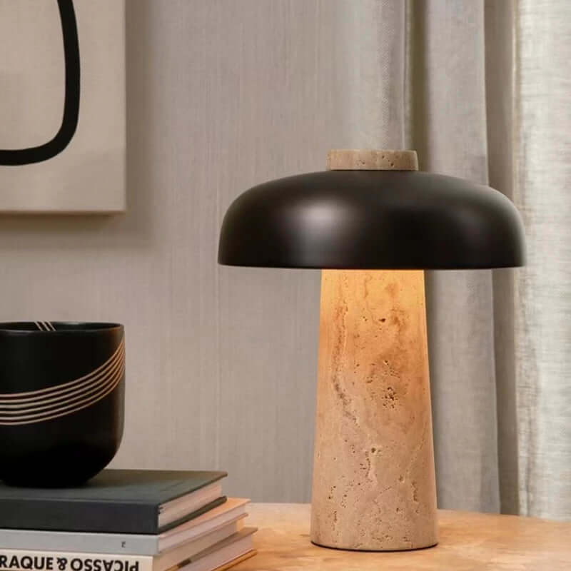 Rustic Rock Desk Lamp with Scandinavian Style - Luxivelle