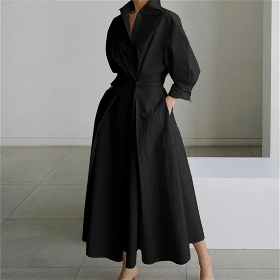 Natasha | Elegant Sleeved Midi Dress