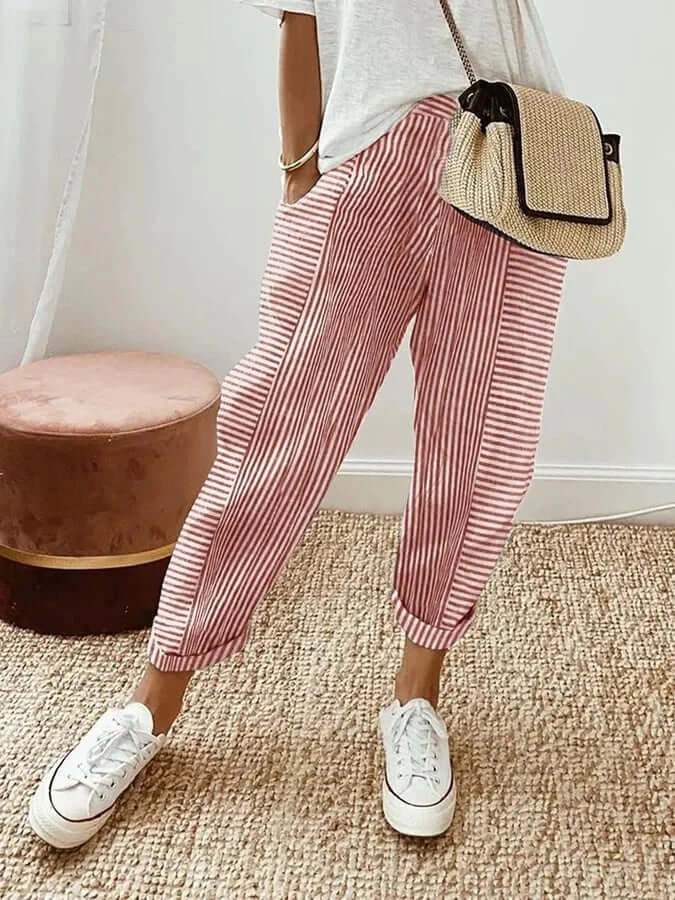 Classic Comfortable Stripe Pants - Luxivelle
