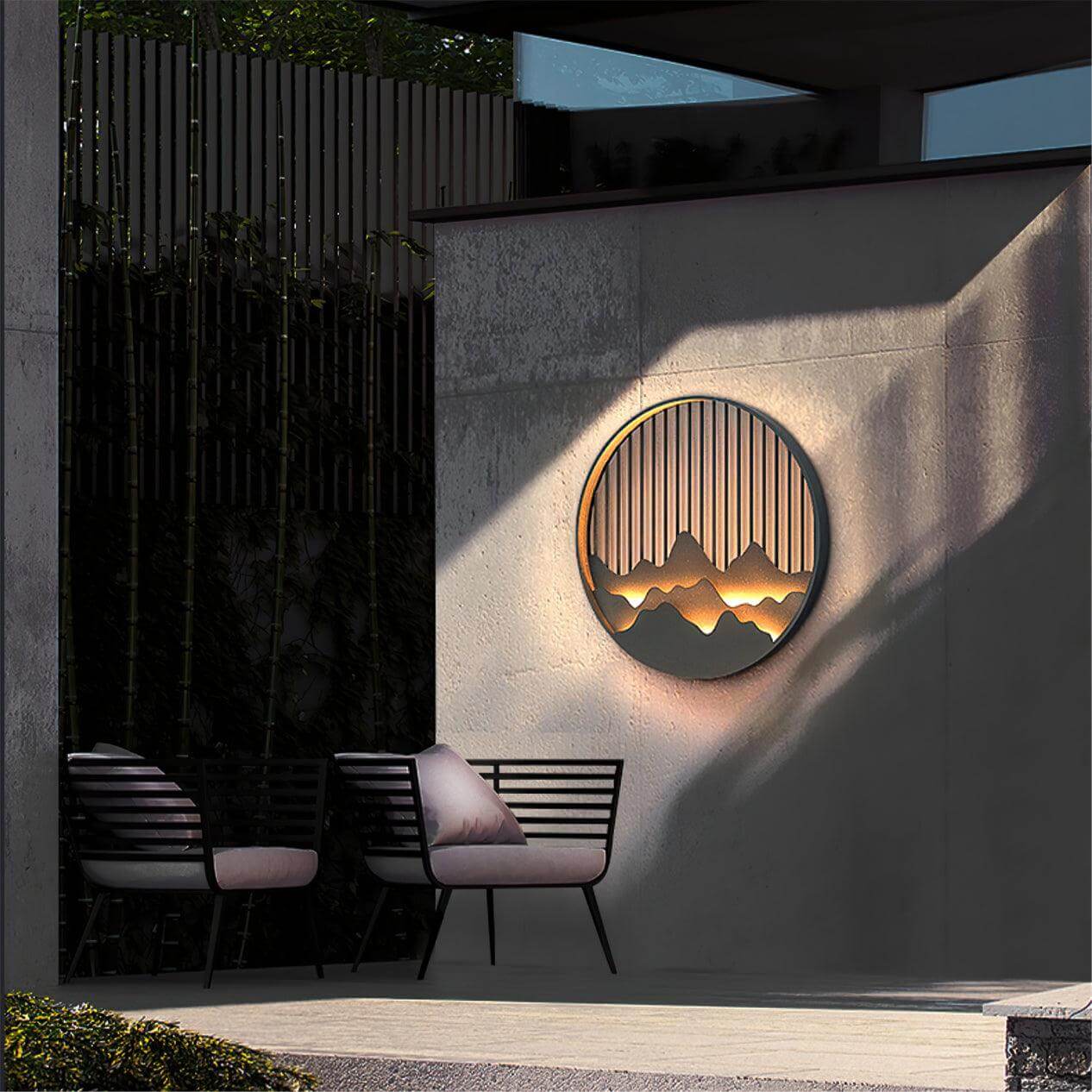 Rustic Outdoor LED Wall Lamp with Nature Design