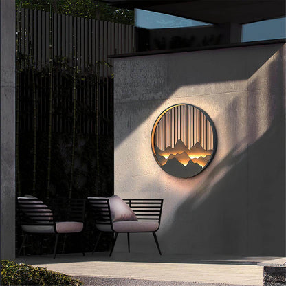 Rustic Outdoor LED Wall Lamp with Nature Design