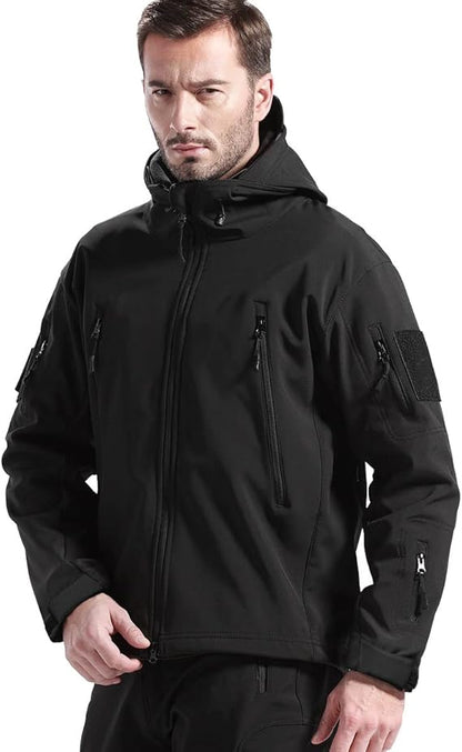 Waterproof Windproof Outdoor Jacket with Fleece and Pockets
