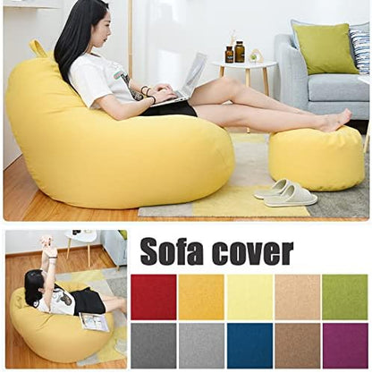 Plush Fabric Bean Bag Chair - Soft Comfortable Seating