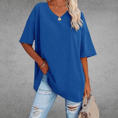 Variant image for T-Shirt - Women's Casual V-Neck Short Sleeve-6