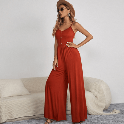 Loose Fit Womens Button Up Romper