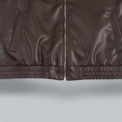 Classic Ladies Fake Leather Biker Jacket