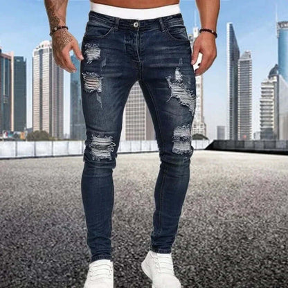 Slim Fit Fuzzy Black Jeans