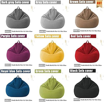 Plush Fabric Bean Bag Chair - Soft Comfortable Seating