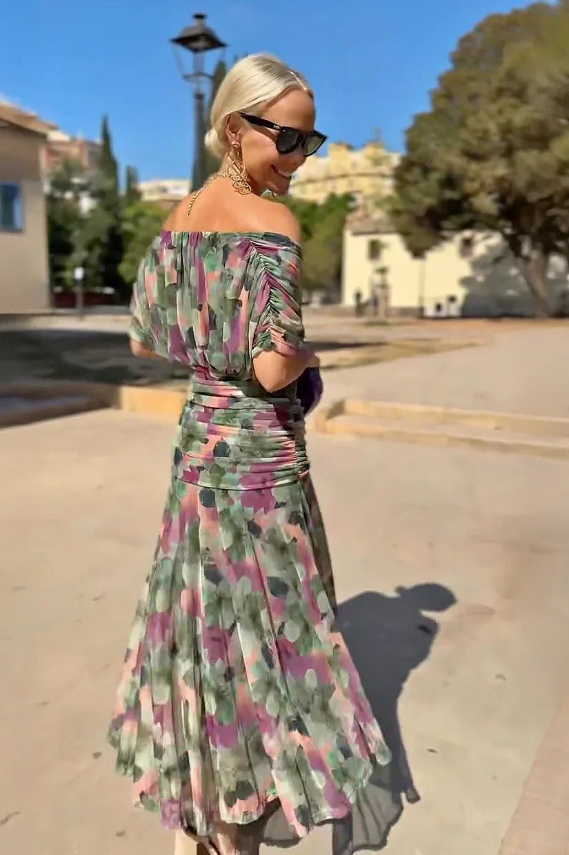 Beautiful V-neck Evening Party Gown Dress