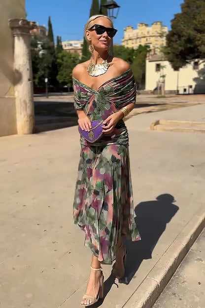 Beautiful V-neck Evening Party Gown Dress