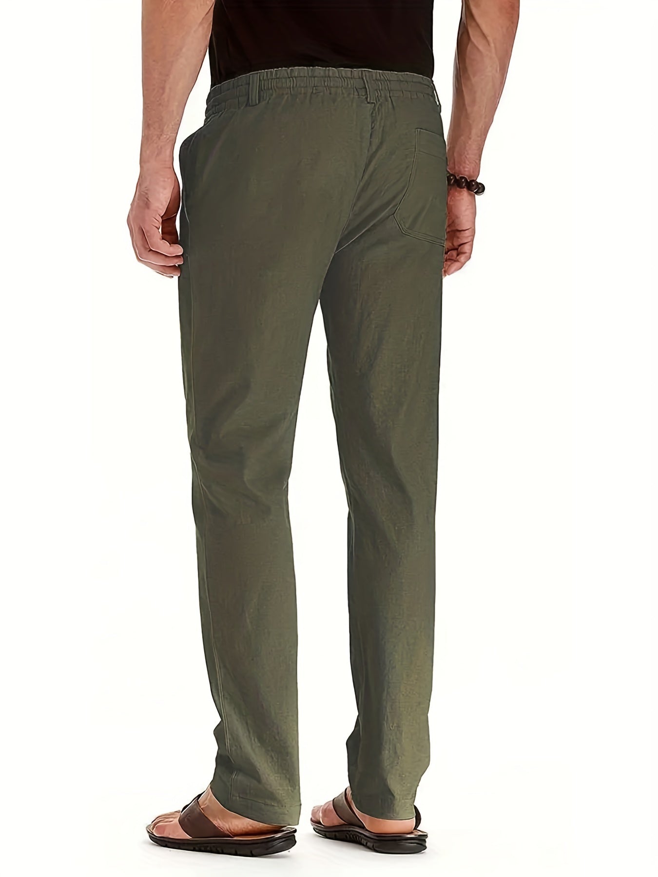 Men's Fitted Elastic Waist Pants