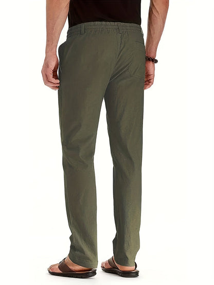 Men's Fitted Elastic Waist Pants
