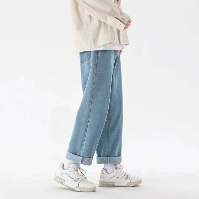 Comfortable Men's Straight Leg Casual Jeans